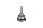 A metal bearing assembly with a cylindrical shaft and a partial cross-sectional cutout, revealing the inner ball bearing components, set against a white background.