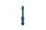 A blue screwdriver on a white background.,