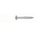 A single metal masonry nail with a flat head and pointed tip, displayed horizontally on a plain white background.