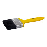 A brush with natural or synthetic bristles and an ergonomic handle, for applying coatings or cleaning surfaces.