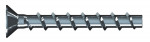 A close-up illustration of a metallic screw with a flat, countersunk head and spiral threads, set against a white background.