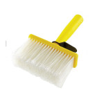 A large masonry brush with stiff synthetic bristles and a comfortable handle, for applying stabilisers, sealers, and textured coatings to walls.