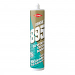 A tube of DOWSIL 895 structural glazing sealant with a pointed nozzle, showing the Dow logo and product details in white and teal on the label.
