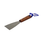 A 64mm flexible filling knife with a thin steel blade and a painted wooden or plastic handle, for applying and smoothing filler and caulk.
