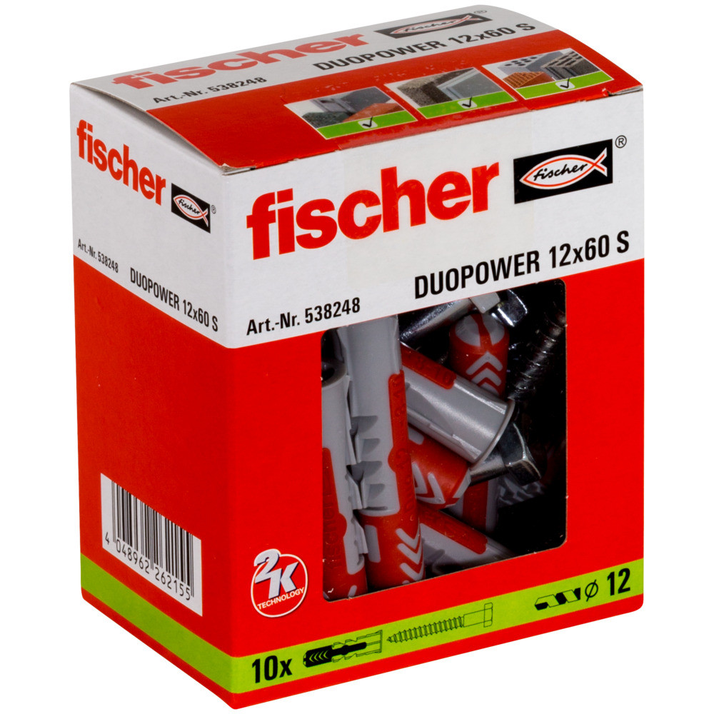 Fischer DUOPOWER Plastic Wall Plugs