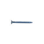 A single silver flat-head screw with a sharp pointed end and spiral threads, shown horizontally on a plain white background.