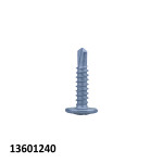 A single silver self-tapping screw with a flat round head and a pointed tip is shown on a white background. The number 13601240 appears in black in the bottom left corner.,