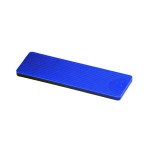 A rectangular, ribbed blue foam pad with rounded corners, shown on a white background.