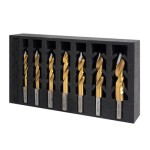 A  drill bit with a precision-ground tip and fluted shank, for drilling into timber and sheet wood.