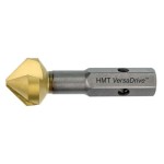 A  drill bit with a precision-ground tip and fluted shank, for drilling into timber and sheet wood.