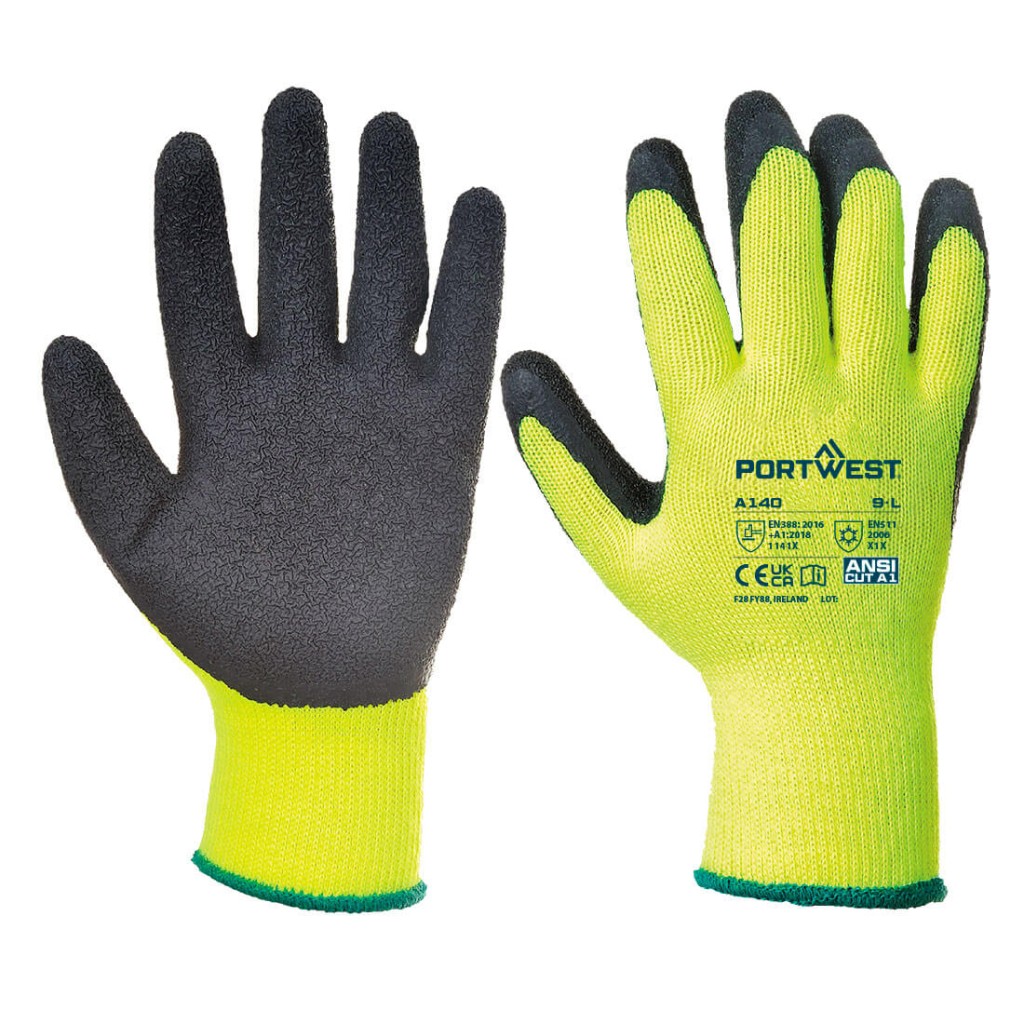 A pair of black disposable nitrile gloves with a textured fingertip for grip, offering protection against chemicals and contaminants.