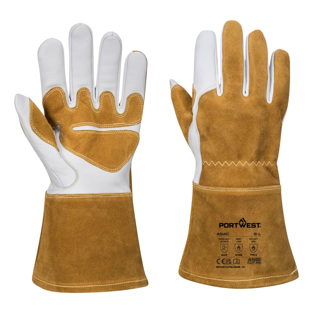A brown workwear garment designed for use on construction sites and in industrial work environments.,