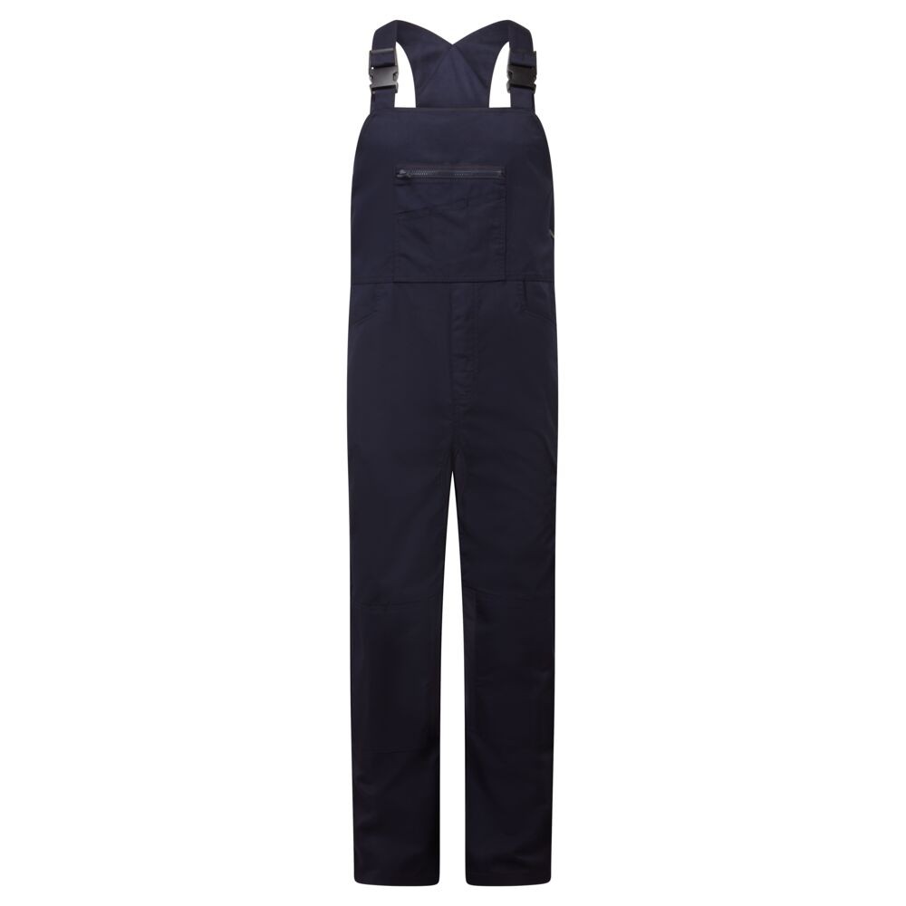A navy blue workwear garment featuring stretch panels for ease of movement, suitable for a wide range of outdoor and site work applications.