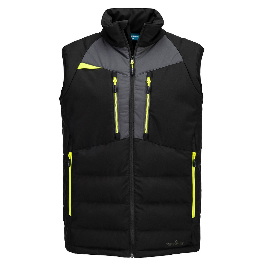 A black workwear garment featuring a warm thermal lining, suitable for a wide range of outdoor and site work applications.