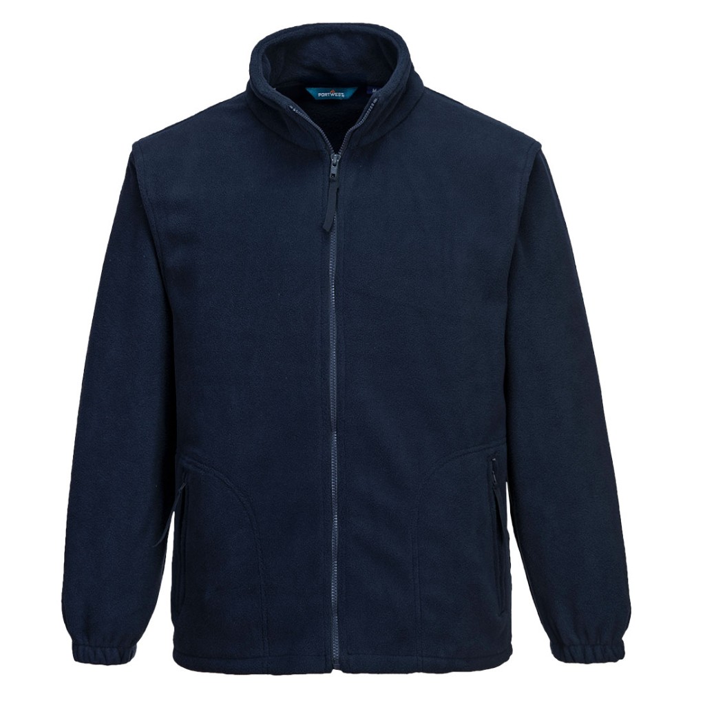 A navy blue workwear garment designed for use on construction sites and in industrial work environments.,