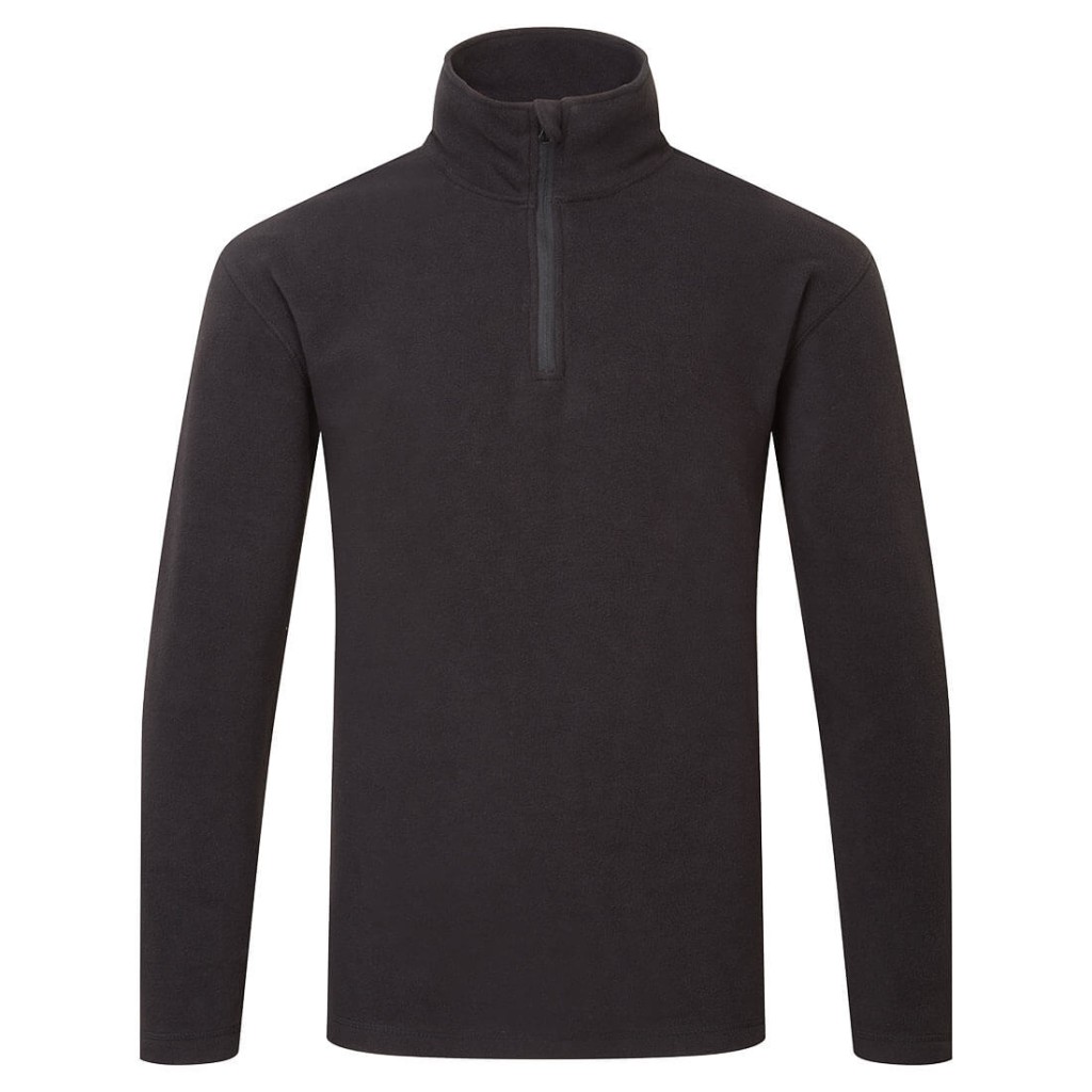 A black workwear garment designed for use on construction sites and in industrial work environments.,