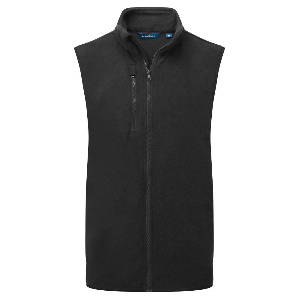 A black safety vest designed for use on construction sites and in industrial work environments.,