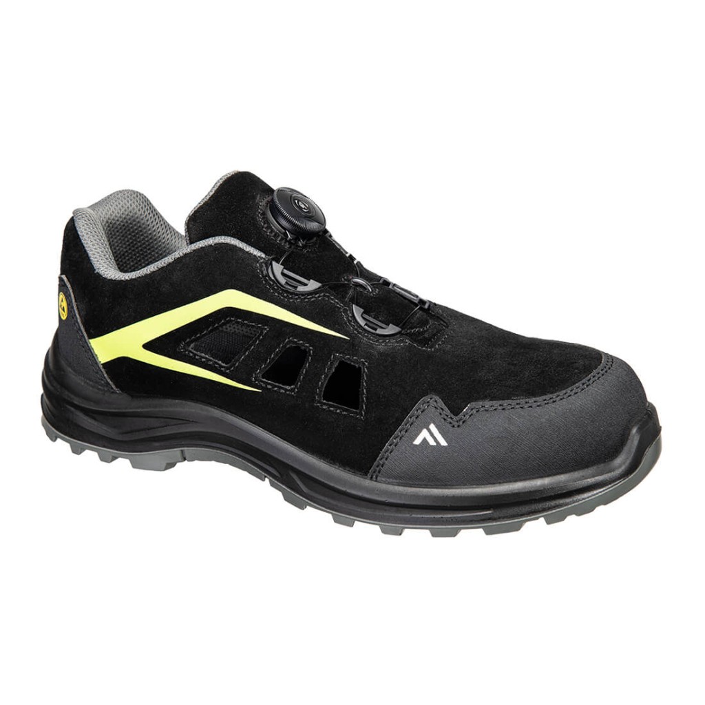 A black workwear garment featuring anti-static properties, suitable for a wide range of outdoor and site work applications.