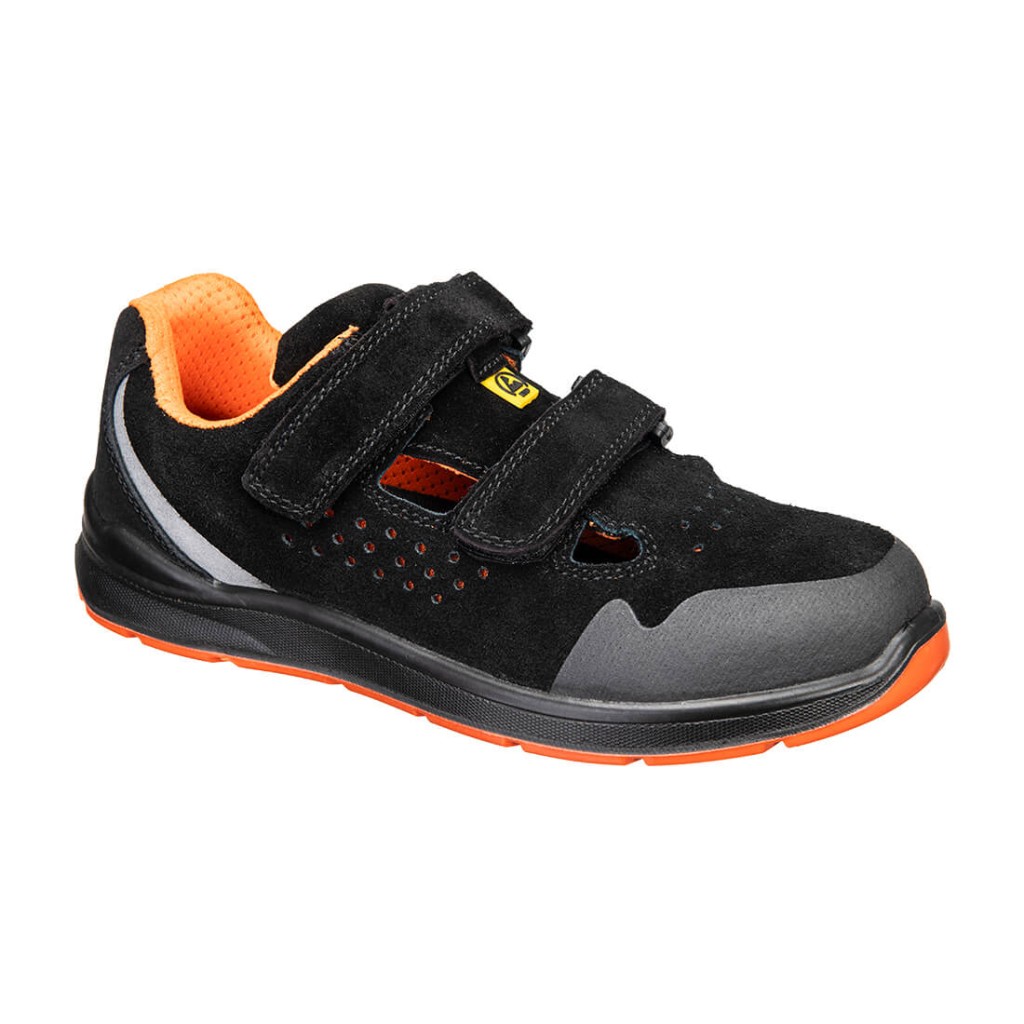 A black workwear garment featuring anti-static properties, suitable for a wide range of outdoor and site work applications.