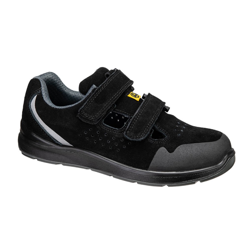 A black workwear garment featuring anti-static properties, suitable for a wide range of outdoor and site work applications.