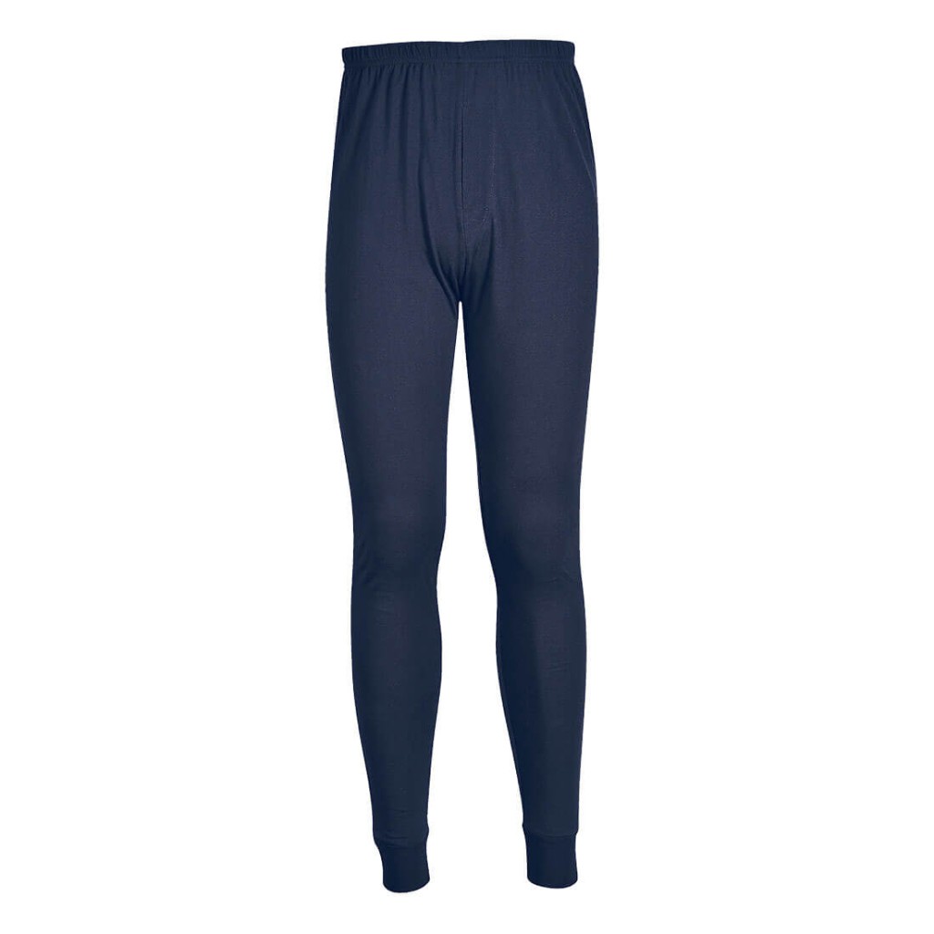 A navy blue workwear garment featuring flame-resistant fabric, suitable for a wide range of outdoor and site work applications.