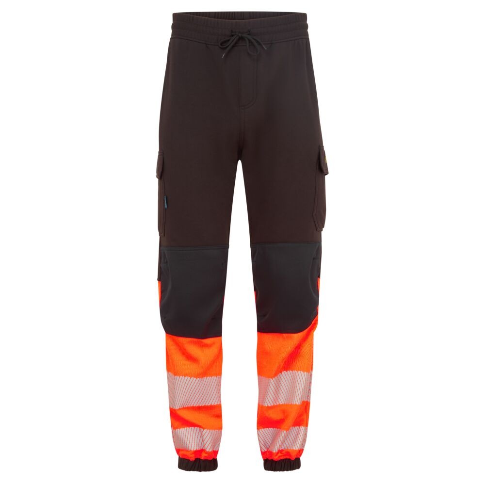 A black workwear garment featuring flame-resistant fabric, suitable for a wide range of outdoor and site work applications.
