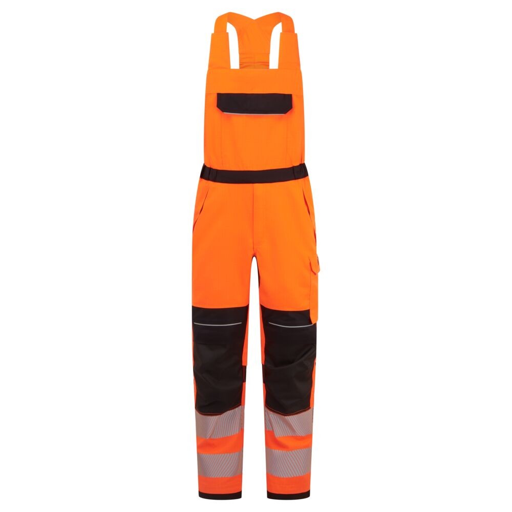 A orange workwear garment featuring flame-resistant fabric, suitable for a wide range of outdoor and site work applications.