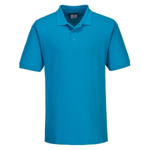 A polo shirt designed for use on construction sites and in industrial work environments.,