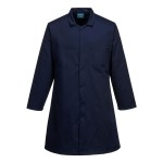 A navy blue jacket featuring functional pockets, suitable for a wide range of outdoor and site work applications.