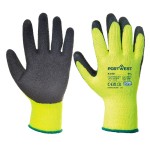 A pair of black disposable nitrile gloves with a textured fingertip for grip, offering protection against chemicals and contaminants.
