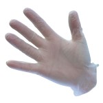 A pair of disposable nitrile gloves with a textured fingertip for grip, offering protection against chemicals and contaminants.