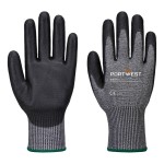 A grey workwear garment designed for use on construction sites and in industrial work environments.,
