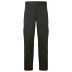 A pair of women's black work trousers featuring anti-static properties, suitable for a wide range of outdoor and site work applications.