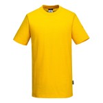 A yellow work shirt featuring anti-static properties, suitable for a wide range of outdoor and site work applications.