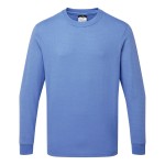 A blue work shirt featuring anti-static properties, suitable for a wide range of outdoor and site work applications.