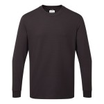 A navy blue work shirt featuring anti-static properties, suitable for a wide range of outdoor and site work applications.