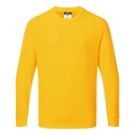 A yellow work shirt featuring anti-static properties, suitable for a wide range of outdoor and site work applications.