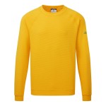 A yellow work shirt featuring anti-static properties, suitable for a wide range of outdoor and site work applications.