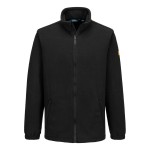A black workwear garment featuring anti-static properties, suitable for a wide range of outdoor and site work applications.