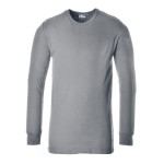A grey work shirt featuring a warm thermal lining, suitable for a wide range of outdoor and site work applications.