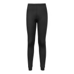 A women's black workwear garment designed for use on construction sites and in industrial work environments.,