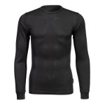 A women's black workwear garment designed for use on construction sites and in industrial work environments.,