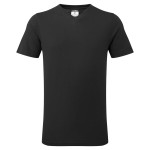 A black work shirt designed for use on construction sites and in industrial work environments.,