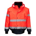 A high-visibility yellow jacket featuring retroreflective tape panels, suitable for a wide range of outdoor and site work applications.