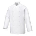 A jacket designed for use on construction sites and in industrial work environments.,