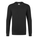 A black work shirt designed for use on construction sites and in industrial work environments.,