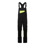 A black workwear garment featuring stretch panels for ease of movement, suitable for a wide range of outdoor and site work applications.