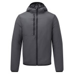 A grey padded jacket featuring a warm thermal lining, suitable for a wide range of outdoor and site work applications.