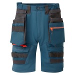 A blue workwear garment featuring functional pockets, suitable for a wide range of outdoor and site work applications.