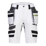 A white workwear garment featuring functional pockets, suitable for a wide range of outdoor and site work applications.